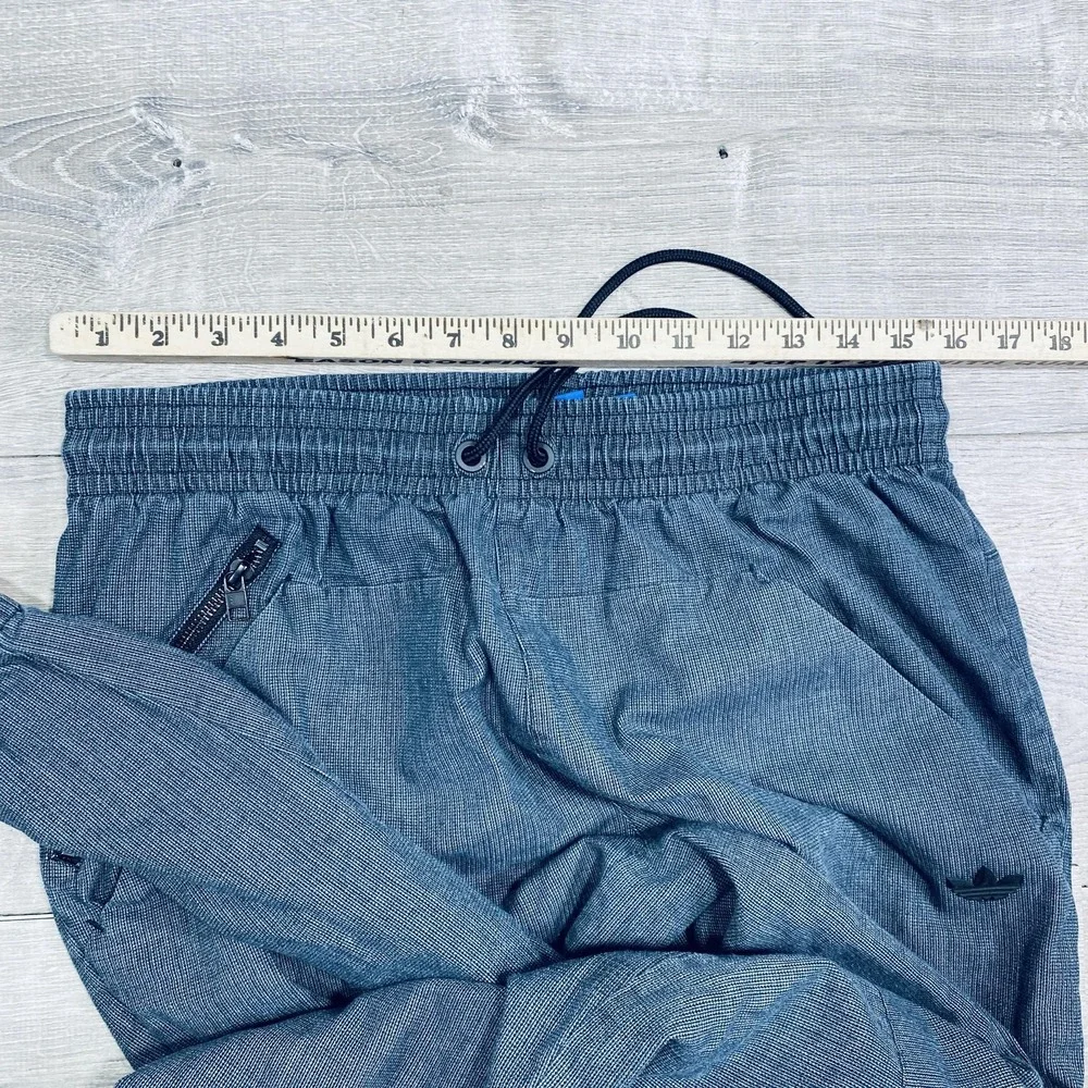 Adidas Pants Mens Large Gray‎ Jogger Track Sweatpants Trefoil Logo Zip Cuff